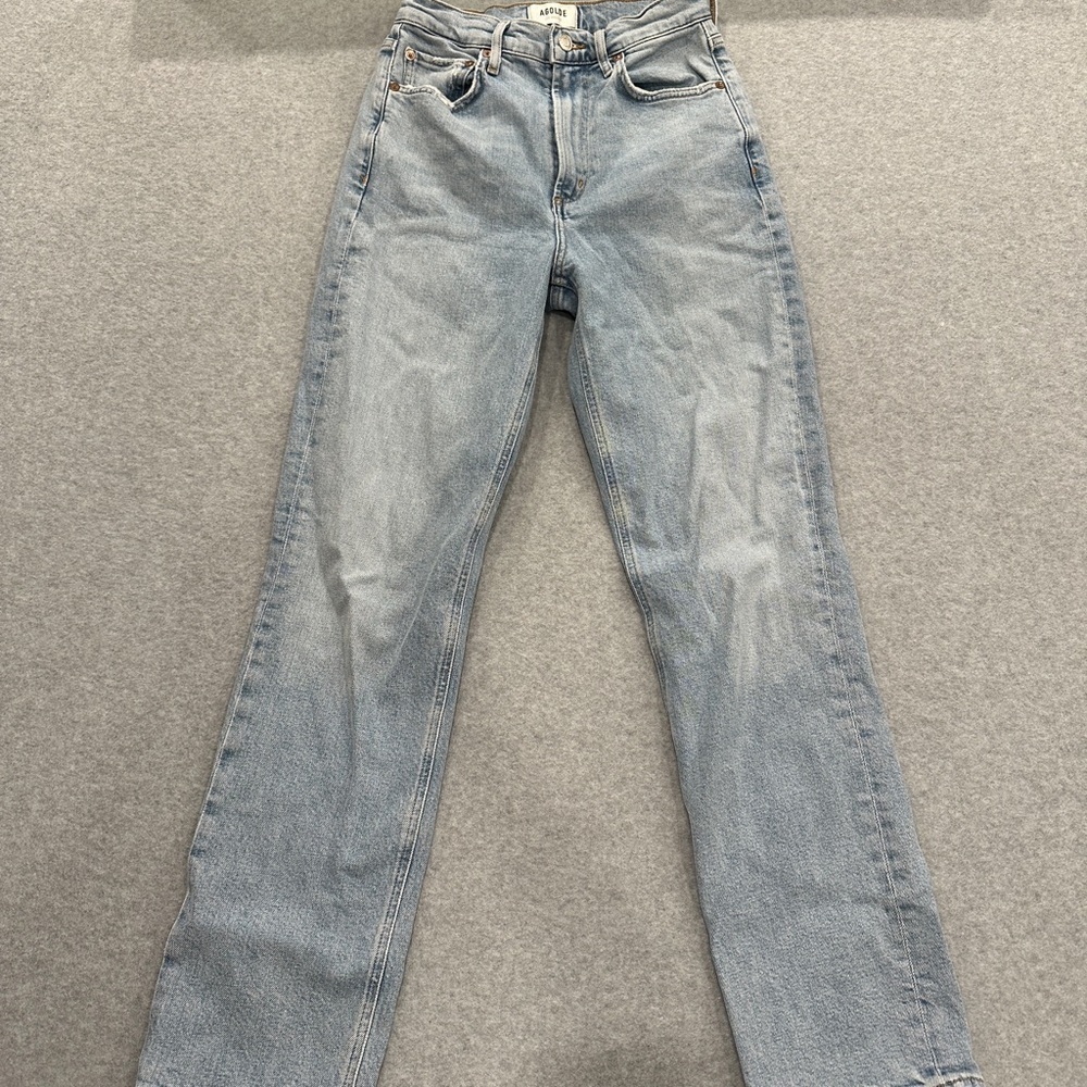 Agolde Light Blue Straight Leg Jeans